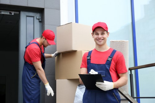 Moving team preparing items safely for a Westminster removal service