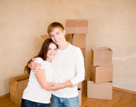 Movers handling desks and office furniture during a Westminster relocation