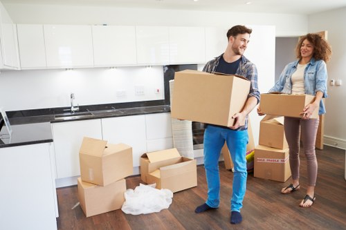 Residential flat move with boxes and furniture in Westminster
