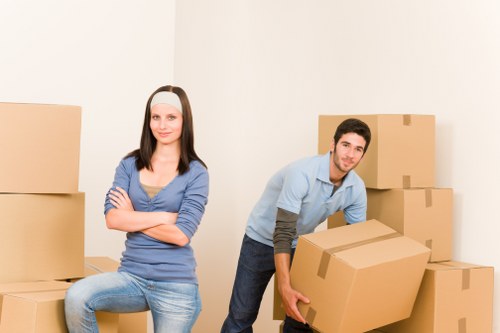 Furniture and boxes being loaded into a removal truck for a central London move