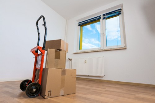 Local moving van service operating near Westminster buildings