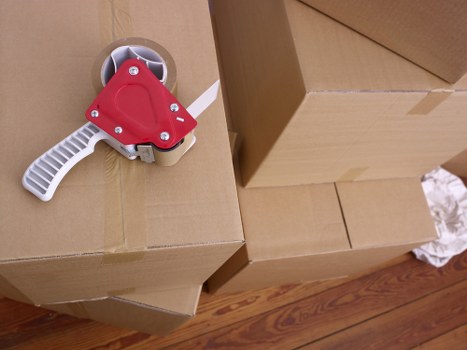 Packed moving boxes for a Westminster home relocation