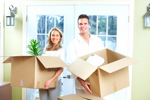 Office relocation items prepared for transport in Westminster