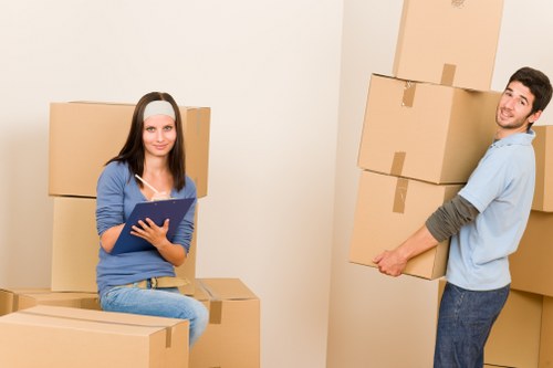 Furniture and boxes loaded for a Westminster move