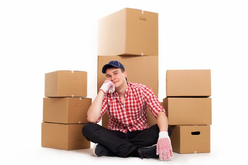 Careful transport of office equipment during a Westminster commercial move